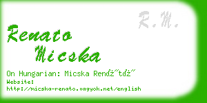 renato micska business card